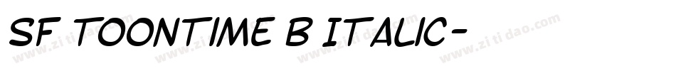 SF Toontime B Italic字体转换